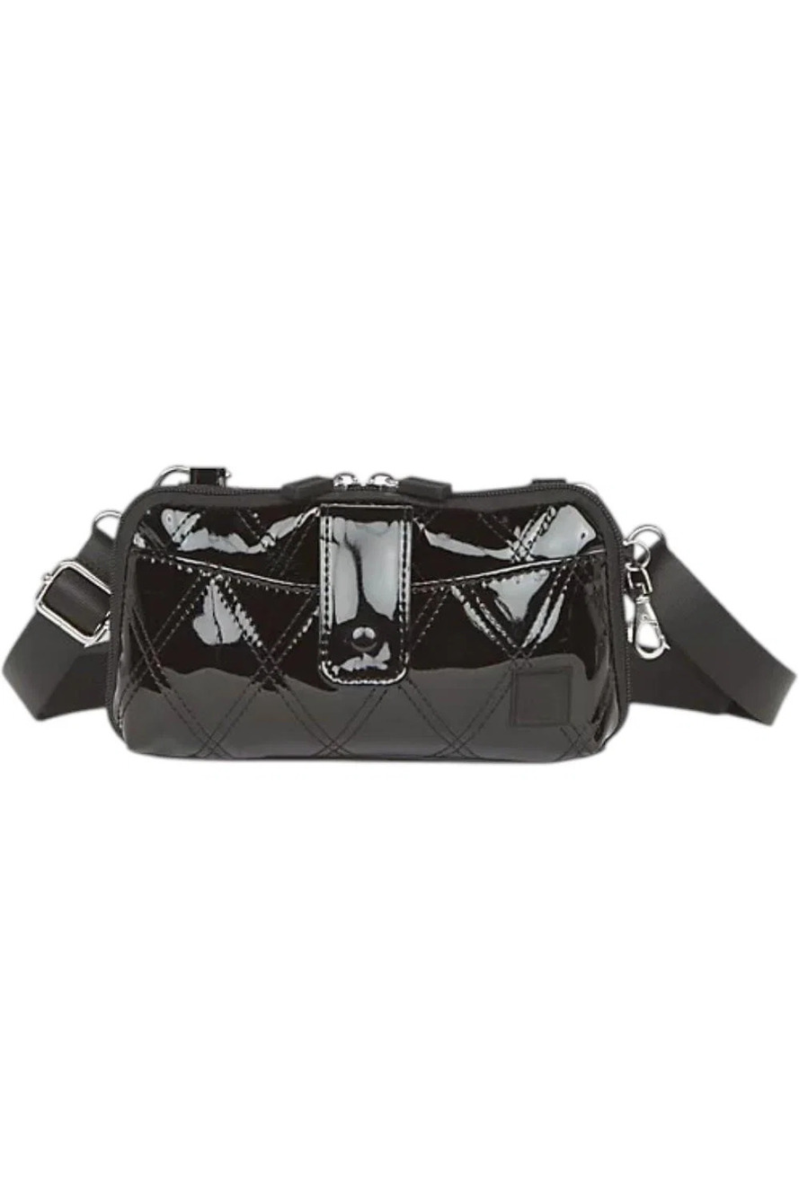 IHKWIP The Ring Ring E/W Cellphone Crossbody Black Patent
